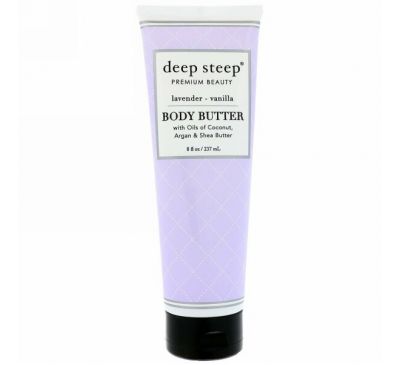 Deep Steep, Body Butter, Lavender Vanilla, 8 fl oz (237 ml)
