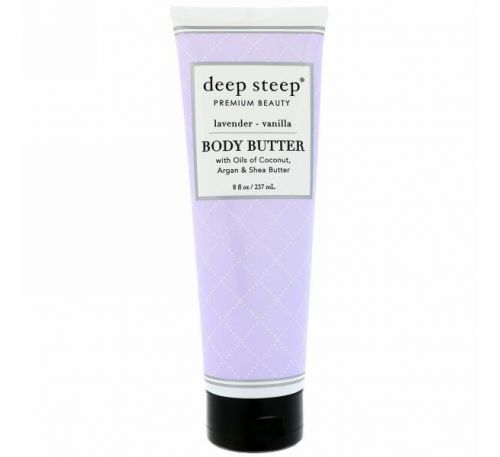 Deep Steep, Body Butter, Lavender Vanilla, 8 fl oz (237 ml)