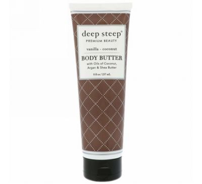 Deep Steep, Body Butter, Vanilla Coconut, 8 fl oz (237 ml)