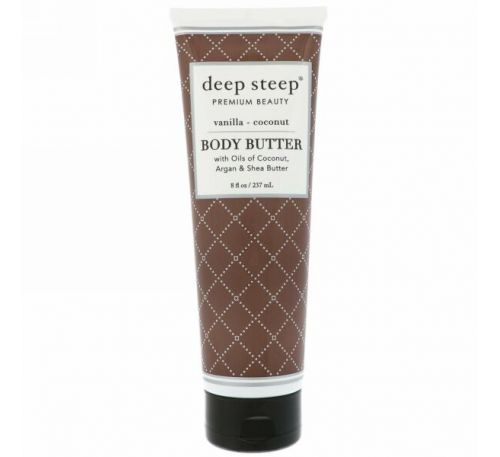 Deep Steep, Body Butter, Vanilla Coconut, 8 fl oz (237 ml)
