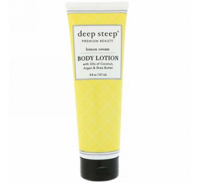 Deep Steep, Body Lotion, Lemon Cream, 8 fl oz (236 ml)