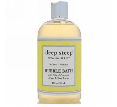 Deep Steep, Bubble Bath, Lemon Cream, 17 fl oz (503 ml)
