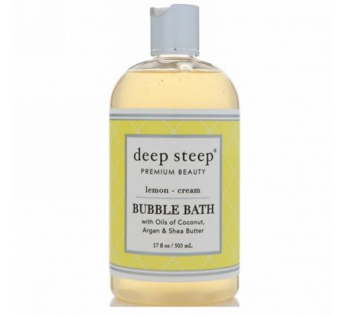 Deep Steep, Bubble Bath, Lemon Cream, 17 fl oz (503 ml)