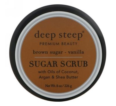 Deep Steep, Сахарный скраб, коричневый сахар и ваниль, 8 унций (226 г)