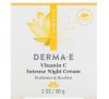 Derma E, Интенсивный ночной крем с витамином C, с пробиотиками и чаем ройбуш