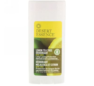 Desert Essence, Дезодорант, лимон чайное дерево, 2,5 унции (70 мл)
