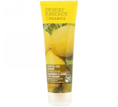 Desert Essence, Органическая серия, шампунь, лимон и чайное дерево, 237 мл