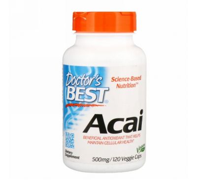 Doctor's Best, Асаи, 500 мг, 120 капсул в растительной оболочке