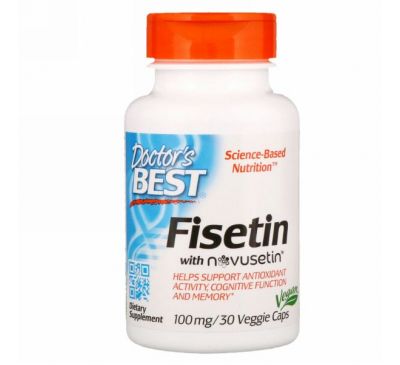 Doctor's Best, Fisetin with Novusetin, 100 mg, 30 Veggie Caps