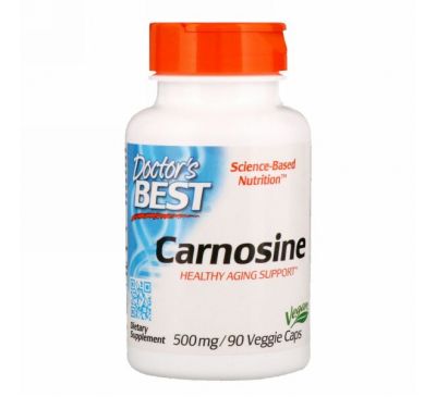 Doctor's Best, Карнозин, 500 мг, 90 вегетарианских капсул