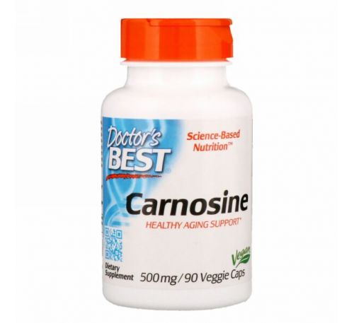 Doctor's Best, Карнозин, 500 мг, 90 вегетарианских капсул