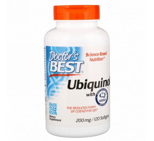 Doctor's Best, Ubiquinol with Kaneka, 200 mg, 120 Softgels