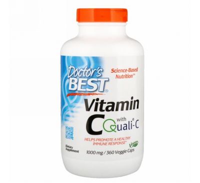 Doctor's Best, Витамин C с Quali-C, 1000 мг, 360 вегетарианских капсул