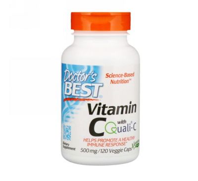 Doctor's Best, Витамин C с Quali-C, 500 мг, 120 вегетарианских капсул