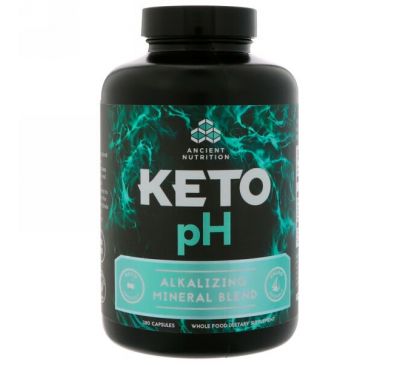 Dr. Axe / Ancient Nutrition, Keto pH, подщелачивающая минеральная смесь, 180 капсул