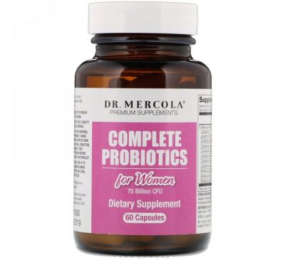 Dr. Mercola, Комплексные пробиотки для женщин, 60 капсул