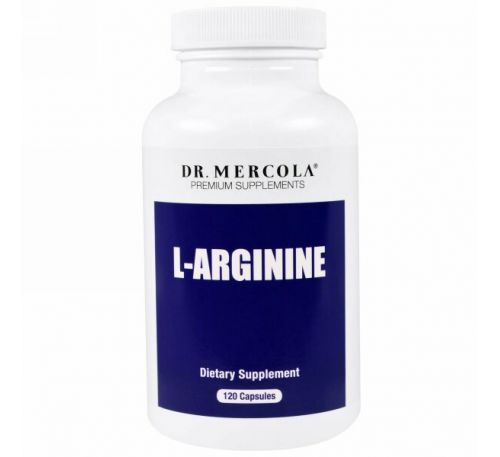 Dr. Mercola, L-аргинин, 120 капсул