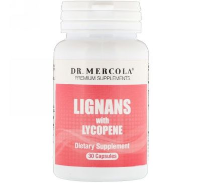 Dr. Mercola, Лигнаны с ликопином, 30 капсул