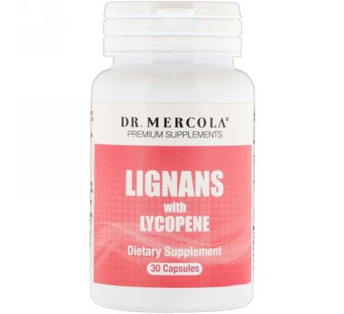 Dr. Mercola, Лигнаны с ликопином, 30 капсул