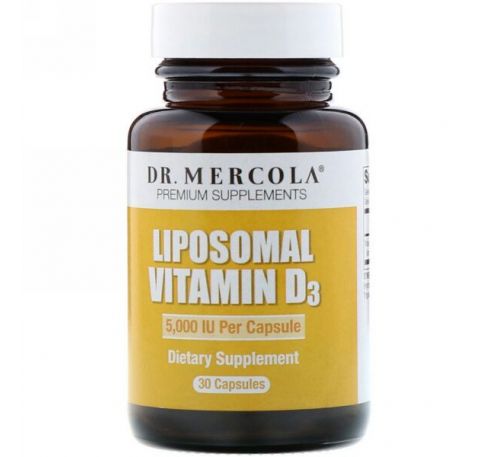 Dr. Mercola, Липосомальный витамин D, 5000 МЕ, 30 капсул
