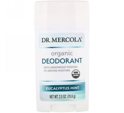 Dr. Mercola, Organic Deodorant, Eucalyptus Mint, 2.5 (70.8 g)