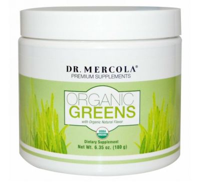 Dr. Mercola, Organic Greens, натуральный вкус, 6,35 унции (180 г)