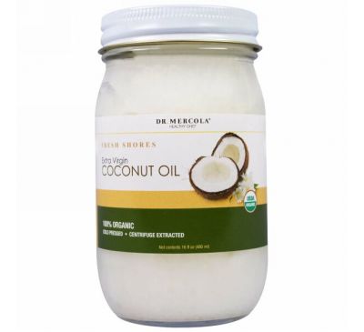 Dr. Mercola, Органическое кокосовое масло холодного отжима, 16 жидких унций (480 мл)