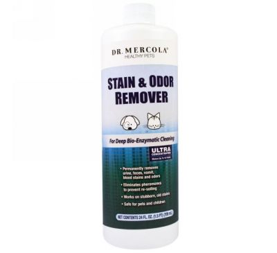Dr. Mercola, Здоровые питомцы, Средство для выведения пятен и запаха, 24 ж. унц.(709 мл)