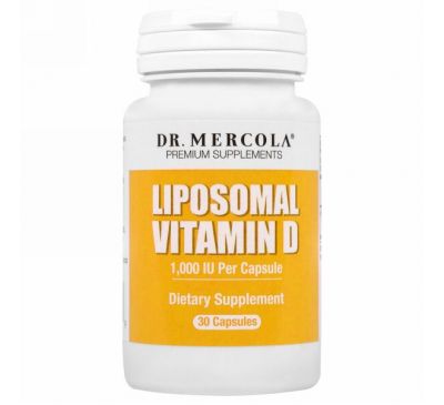 Dr. Mercola, липосомальный витамин D, 1 000 МЕ, 30 капсул