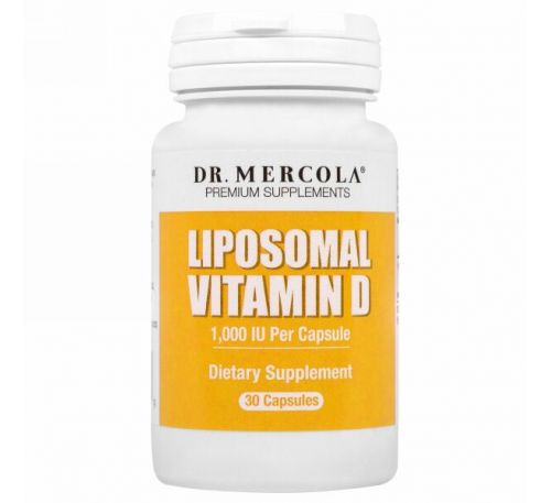 Dr. Mercola, липосомальный витамин D, 1 000 МЕ, 30 капсул