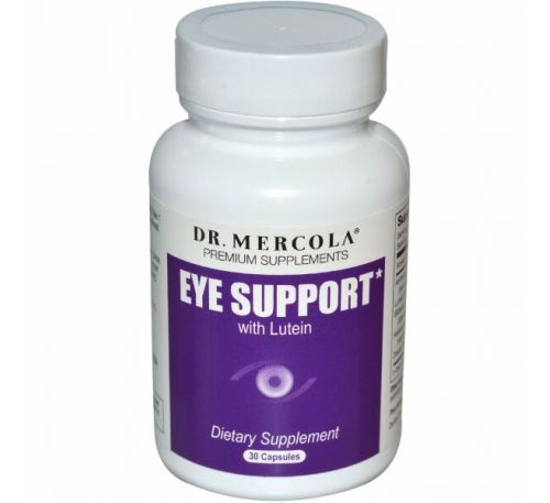 Dr. Mercola, лютеин для поддержки глаз, 30 капсул