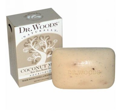 Dr. Woods, Мыло на основе натурального масла ши с кокосовым молоком, 5,25 унций (149 г)