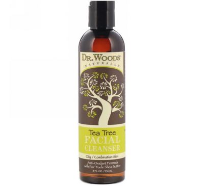 Dr. Woods, Средство для умывания с маслом чайного дерева, 8 жидких унций (236 мл)