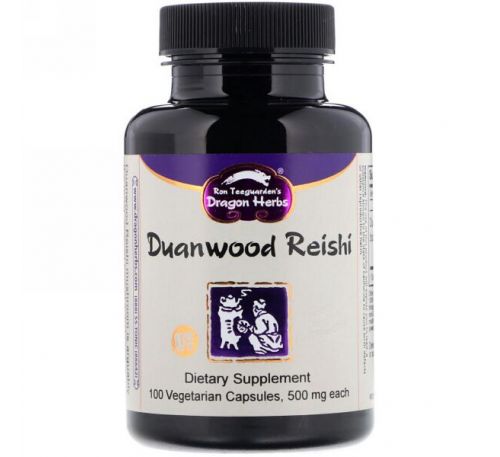Dragon Herbs, Дуанвуд Рейши, 500 мг, 100 вегетарианских капсул
