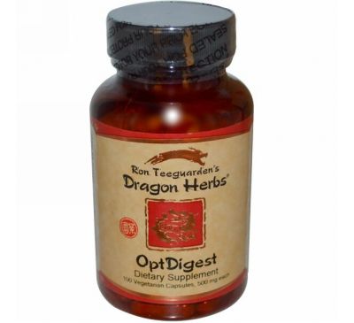Dragon Herbs, OptDigest, 500 мг, 100 капсул на растительной основе