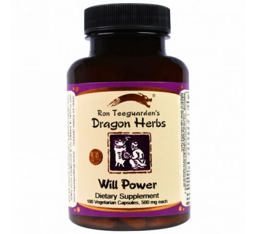 Dragon Herbs, Сила воли 100 овощных капсул