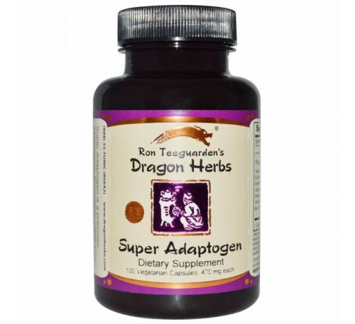 Dragon Herbs, Супер адаптоген, 500 мг, 100 растительных капсул
