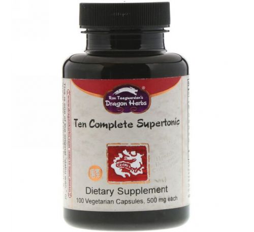 Dragon Herbs, Ten Complete Supertonic, 500 mg, 100 Vegetarian Capsules