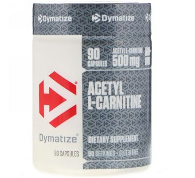 Dymatize Nutrition, Ацетил L-карнитин, 500 мг, 90 капсул