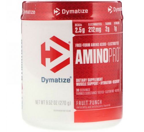 Dymatize Nutrition, AminoPro, фруктовый пунш, 9,52 унц. (270 г)