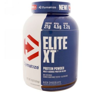 Dymatize Nutrition, Elite XT, белковый порошок со вкусом богатого шоколада, 1,8 кг (4 фунта)