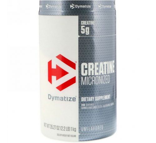 Dymatize Nutrition, Микронизированный креатин, без ароматизаторов, 2,2 фунта (1 кг)