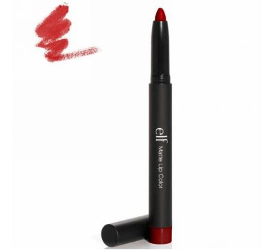 E.L.F. Cosmetics, Матовая губная помада-карандаш, насыщенный красный, 0,05 унций (1,4 г)