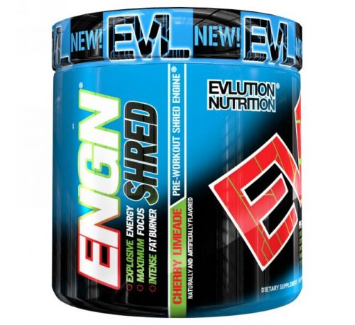 EVLution Nutrition, ENGN Shred, коктейль перед тренировками со вкусом лаймового напитка, 8,1 унции (231 г)