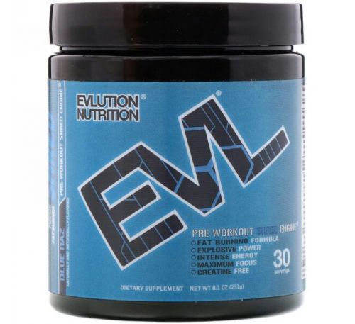 EVLution Nutrition, ENGN Shred, предтренировочный Blue Raz, 231 г (8,1 унций)