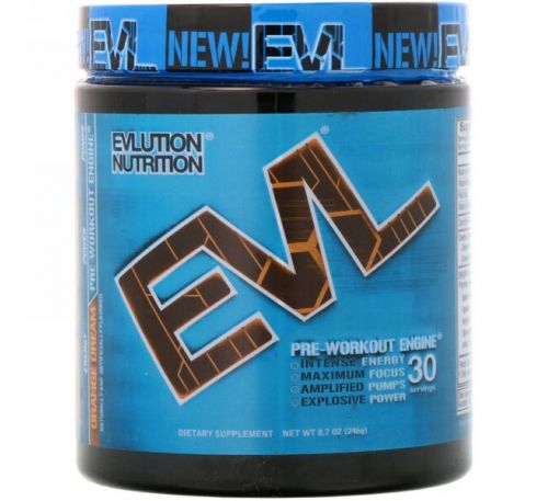 EVLution Nutrition, Предтренировочный Комплекс ENGN, Оранжевая Мечта, 8,7 унции (246 г)