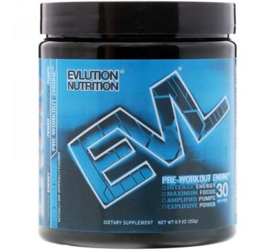 EVLution Nutrition, Предтренировочный Комплекс ENGN, Синяя  Кутерьма, 8,9 унции (252 г)