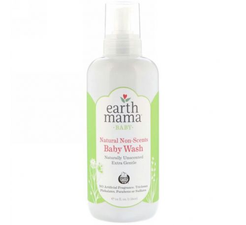 Earth Mama, Для детей, натуральное детское мыло-гель, без запаха, 34 ж. унц.(1 л)