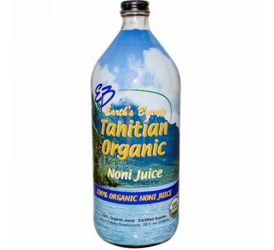Earth's Bounty, Натуральный таитянский сок нони (Tahitian Organic Noni Juice), 32 жидких унций (946 мл)