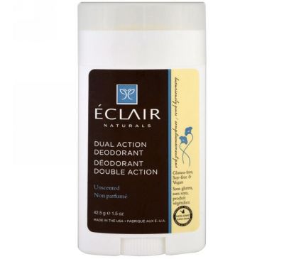 Eclair Naturals, Дезодорант двойного действия, без запаха, 1,5 унц. (42,5 г)